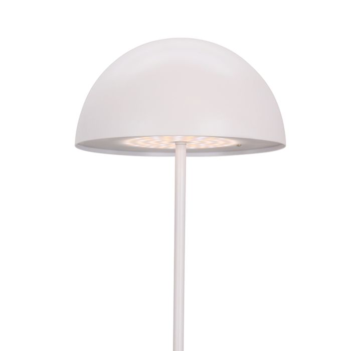 Retro gulv lampe hvid, Douwe, 4W, dim to warm LED, med beröringsdimmer