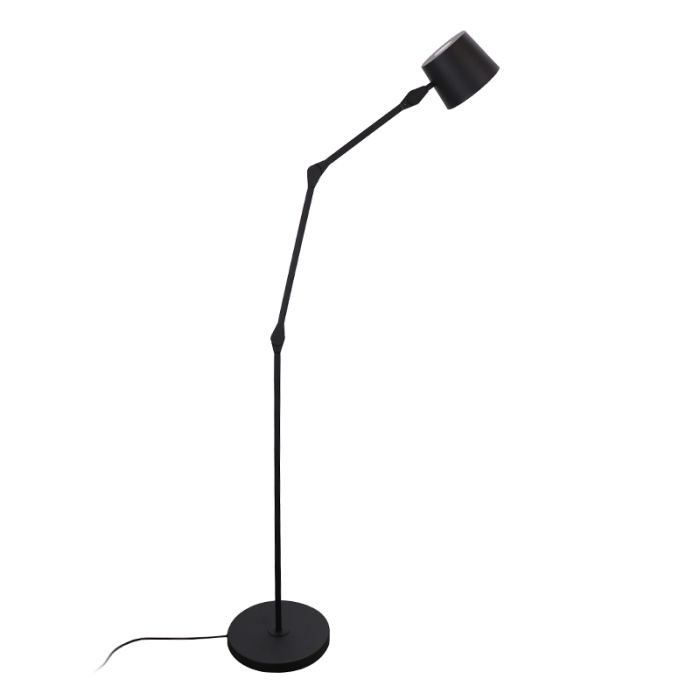 Modern gulv lampe sort, Rinke, med brytare