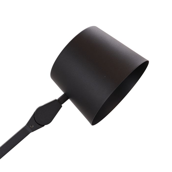 Modern gulv lampe sort, Rinke, med brytare