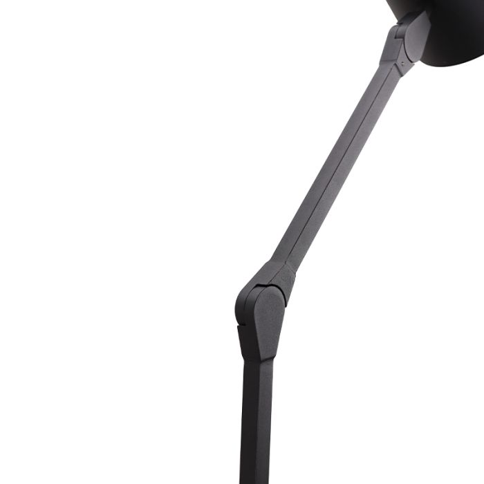 Modern gulv lampe sort, Rinke, med brytare