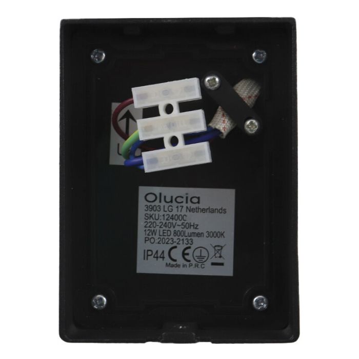 Modern udendørslampe sort, Manel, 12W, 3000K LED, IP44