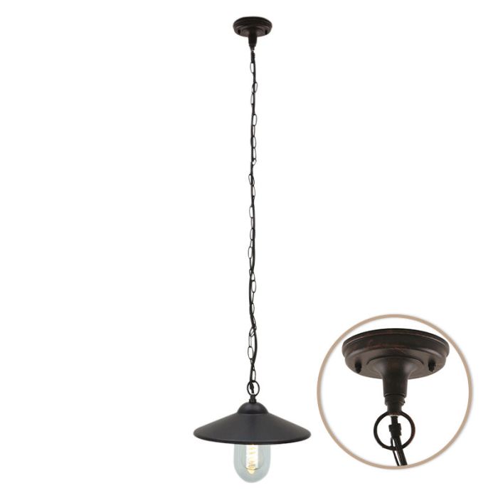 Klassisk udendørslampe rustfarvet, Maxx, IP44