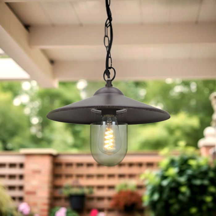Klassisk udendørslampe rustfarvet, Maxx, IP44