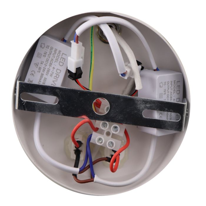 Modern væglampe hvid, Robbie, 10W, 4000K LED, med brytare