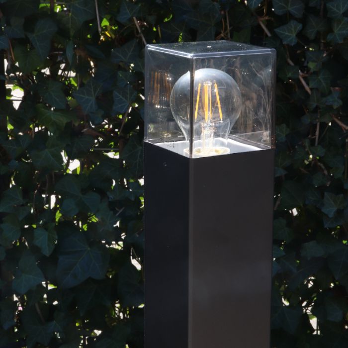 Modern udendørslampe sort, Sanel, IP44