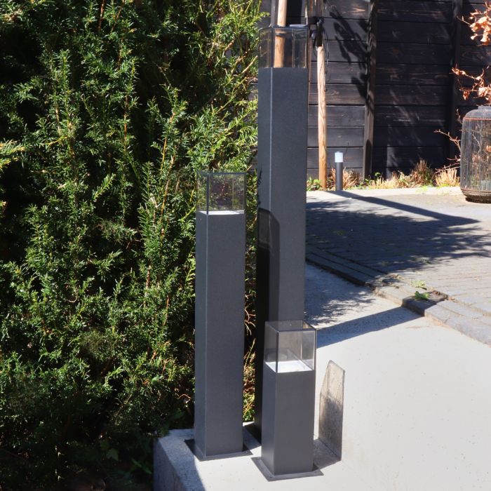 Modern udendørslampe sort, Sanel, IP44