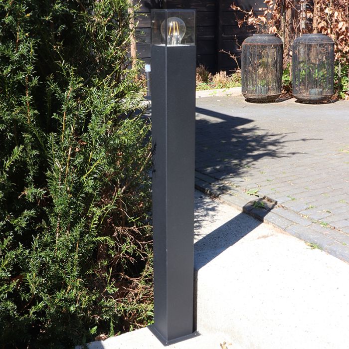 Modern udendørslampe sort, Sanel, IP44