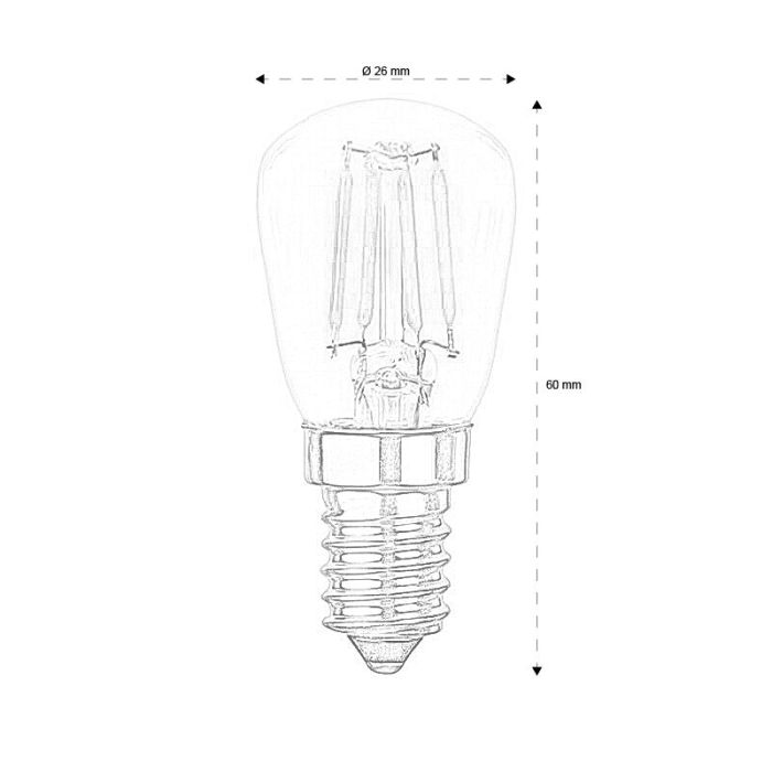 E14 LED tavlelampe George, 2,8 Watt, 2700K (Ekstra varm hvid)