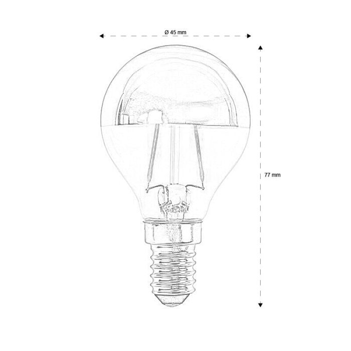 E14 LED pære Ayman, 3,5 Watt, 2700K (Ekstra varm hvid)