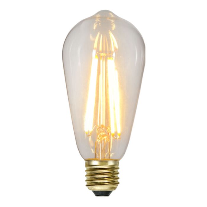 3-trins dæmpbar filament E27 ST64 Edison, 6,5w ekstra atmosfærisk hvid (2100k)