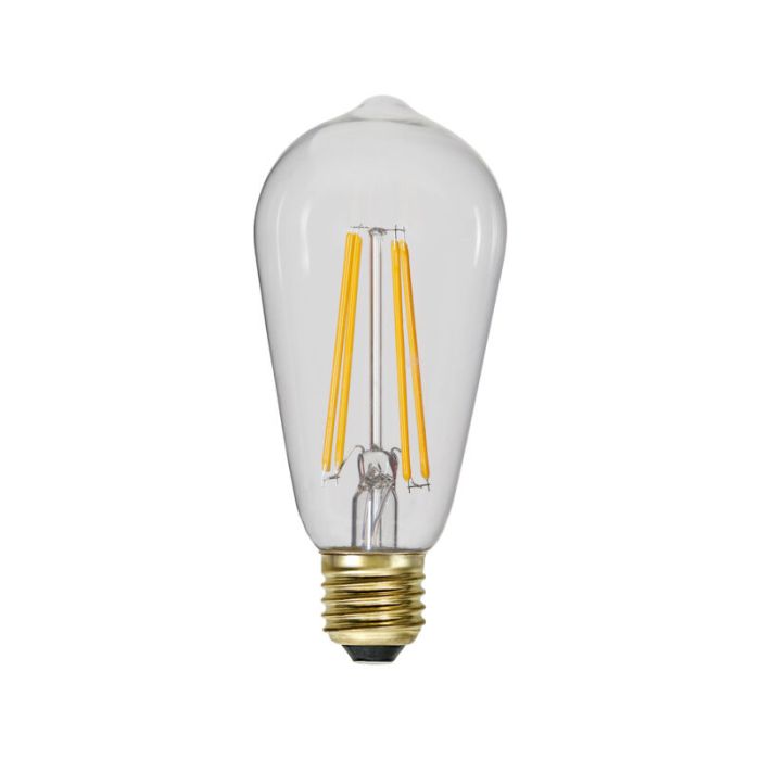 3-trins dæmpbar filament E27 ST64 Edison, 6,5w ekstra atmosfærisk hvid (2100k)
