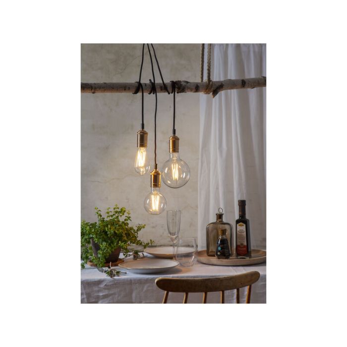 3-trins dæmpbar filament E27 ST64 Edison, 6,5w ekstra atmosfærisk hvid (2100k)