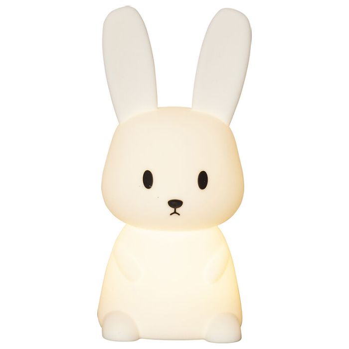 Plast natlampe hvid, Bunny, 0,5W, RGBW LED, med brytare