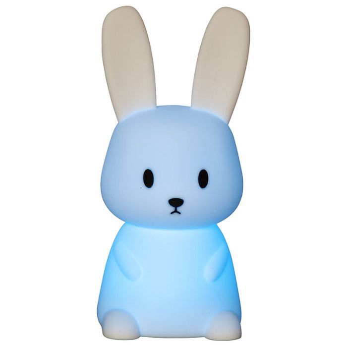Plast natlampe hvid, Bunny, 0,5W, RGBW LED, med brytare