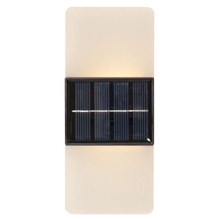 Plast udendørs væglampe solcelle hvid, Amier, 0,3W, 3000K LED, IP44