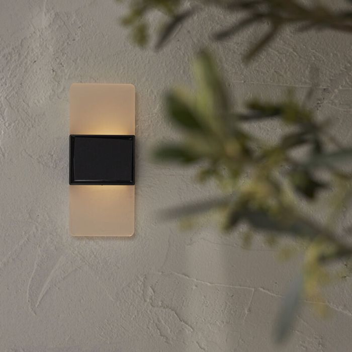 Plast udendørs væglampe solcelle hvid, Amier, 0,3W, 3000K LED, IP44
