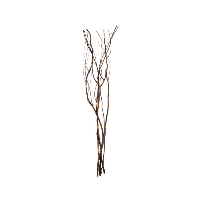 Brune pilegrene med belysning, 60 cm høj, på batteri