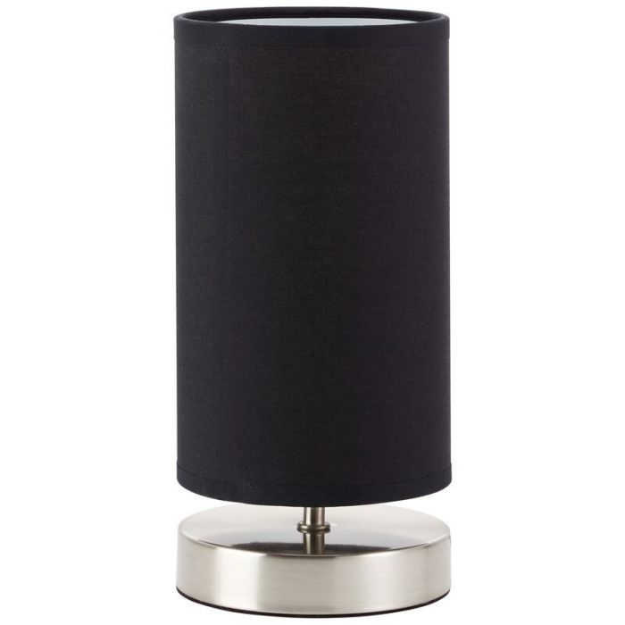 Stof bordlampe sort, Merinde, med brytare