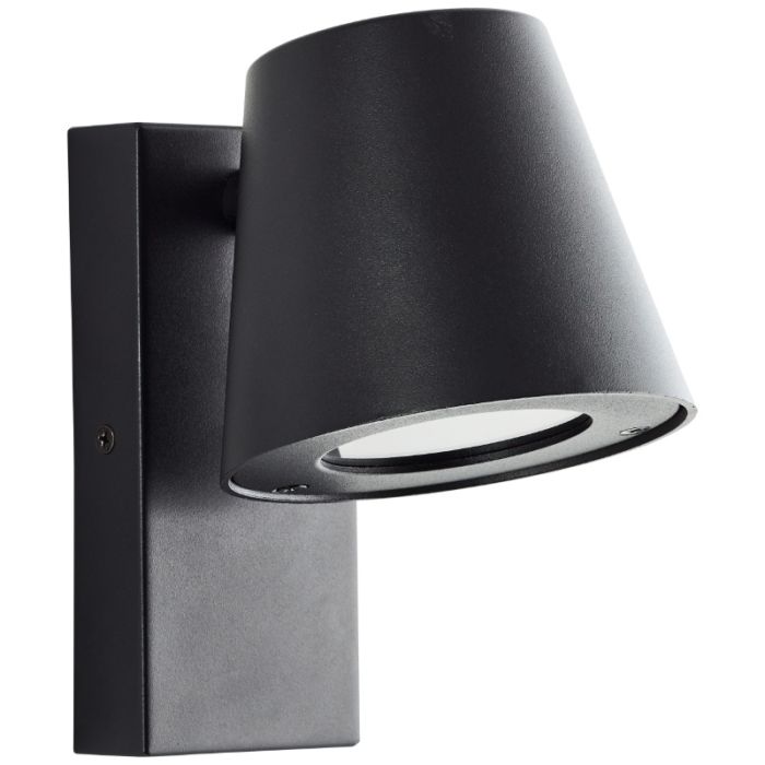 Metal udendørslampe sort, Wies, IP44