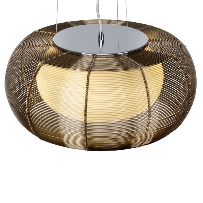 Modern pendler lampe bronze, Amela