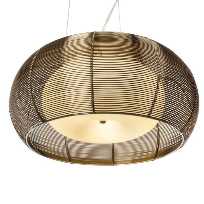 Modern pendler lampe bronze, Amela