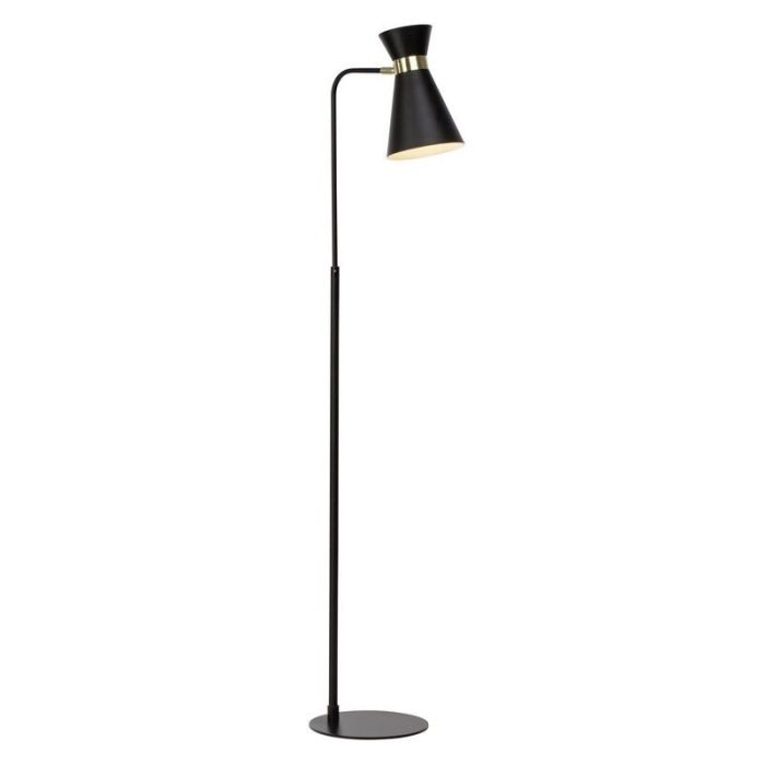 Modern gulv lampe guld, Albane, med brytare