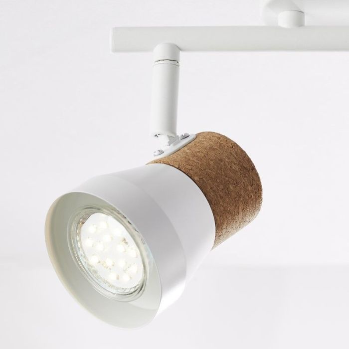 Kork loftlampe hvid, Charlotte