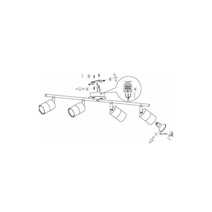 Modern loftlampe messing, Cato
