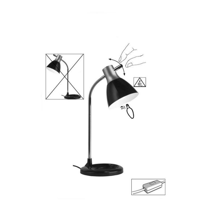 Design skrivebordslampe hvid, Liberty, med brytare