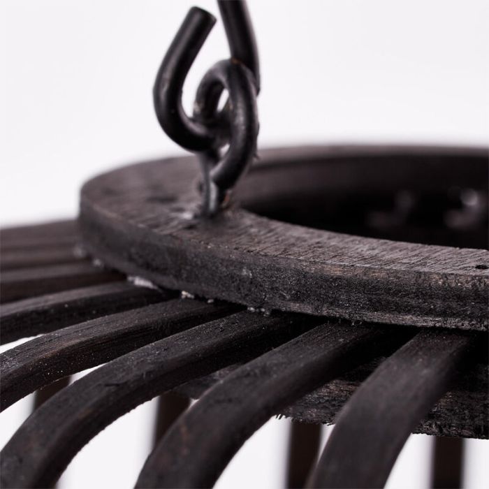 Træ bordlampe sort, Brain