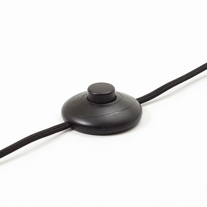 Træ gulv lampe sort, Taede, med brytare