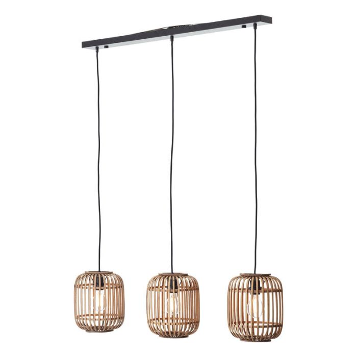 Træ pendler lampe brun, Brain