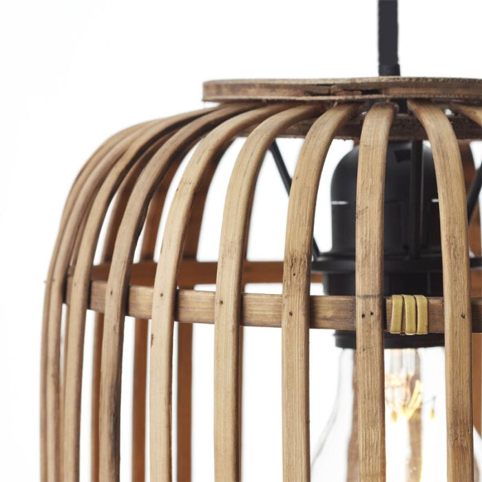Træ pendler lampe brun, Brain