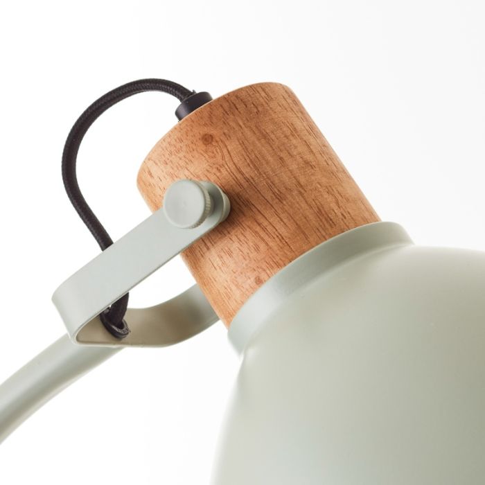 Rustik gulv lampe grøn, Thalina, med brytare