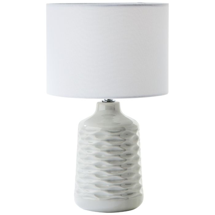 Retro bordlampe grå, Roelf, med brytare