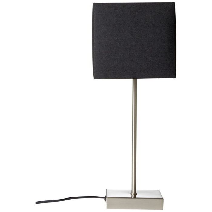 Stof bordlampe antracit, Marinda, med brytare