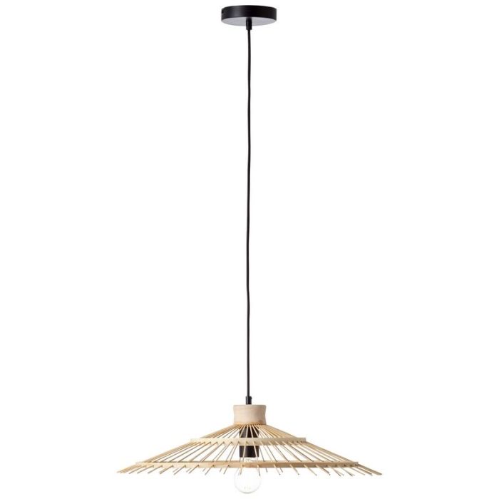 Træ pendler lampe sort, Idris