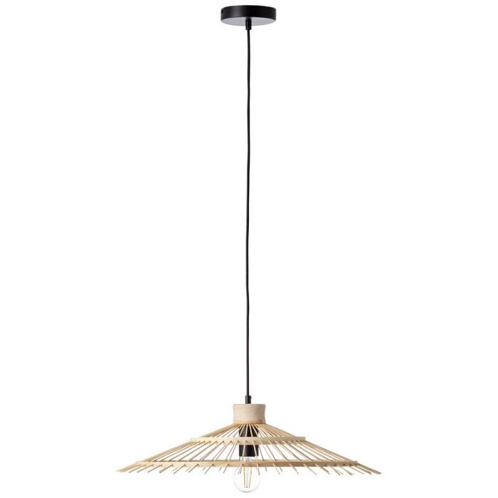 Træ pendler lampe sort, Idris