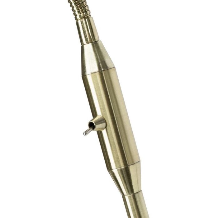 Metal gulv lampe messing, Jaydah, med brytare