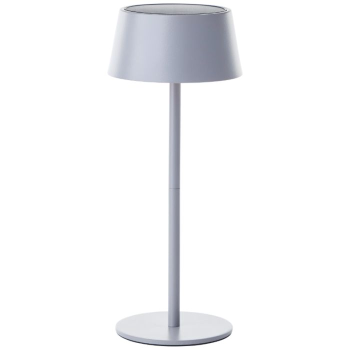Modern udendørs væglampe solcelle grå, Soumaya, 4W, 3000K LED, IP44, 3 trins lysdæmper