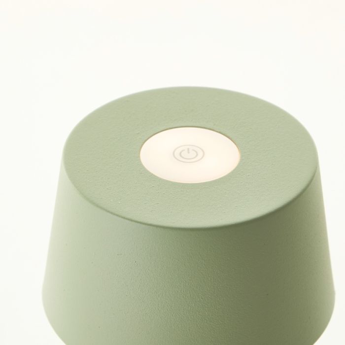 Modern udendørs bordlampe grøn, Petter, 2W, 3000K LED, IP44, 3 trins lysdæmper