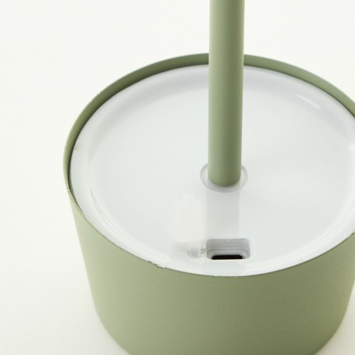 Modern udendørs bordlampe grøn, Petter, 2W, 3000K LED, IP44, 3 trins lysdæmper