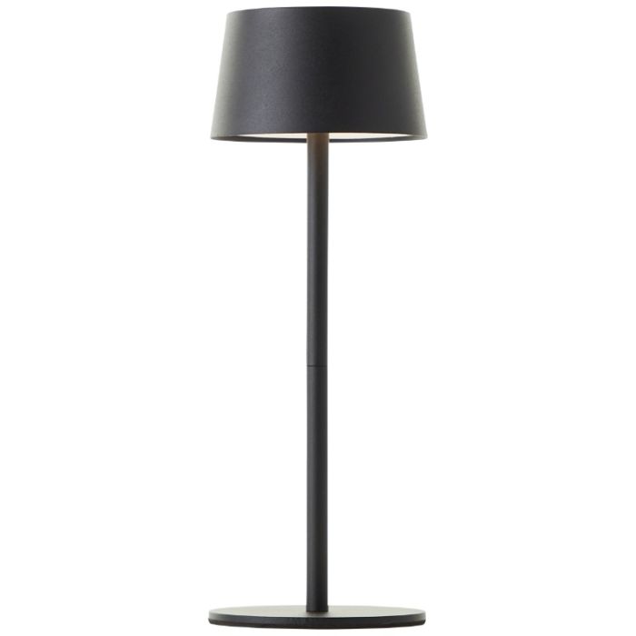 Modern udendørs bordlampe sort, Petter, 2W, 3000K LED, IP44, 3 trins lysdæmper