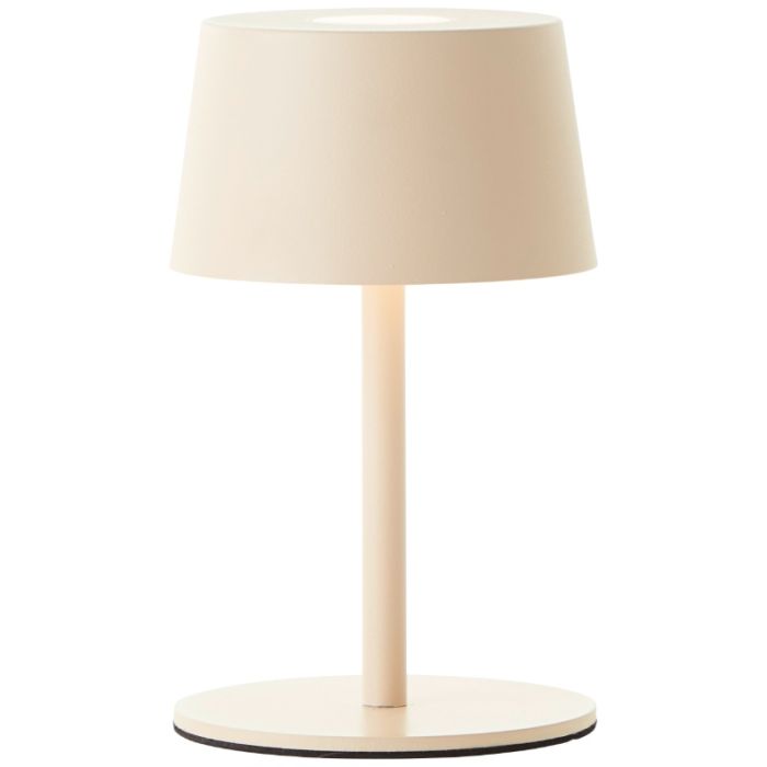 Modern udendørs bordlampe beige, Petter, 2W, 3000K LED, IP44, 3 trins lysdæmper