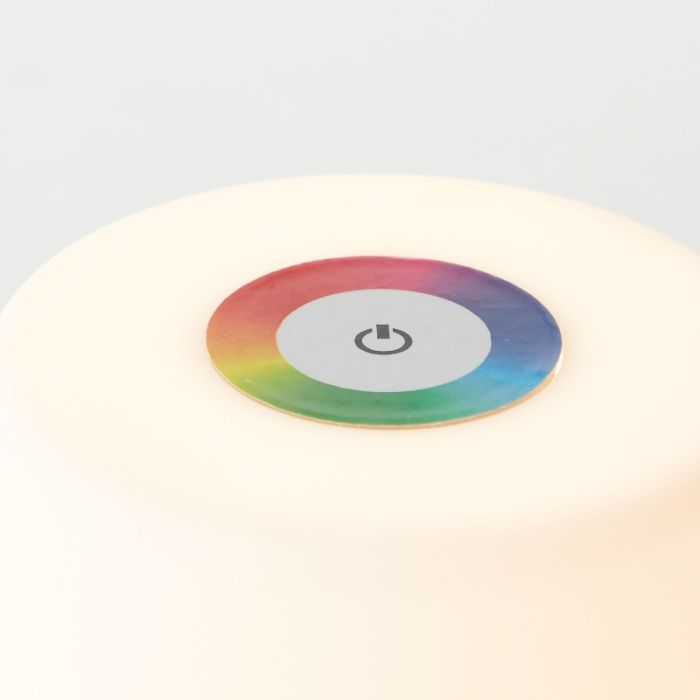 Modern udendørs bordlampe sort, Maezon, 1W, RGBW LED, IP44, med beröringsdimmer
