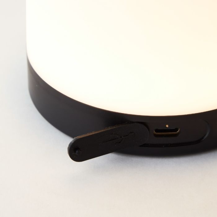 Modern udendørs bordlampe sort, Maezon, 1W, RGBW LED, IP44, med beröringsdimmer