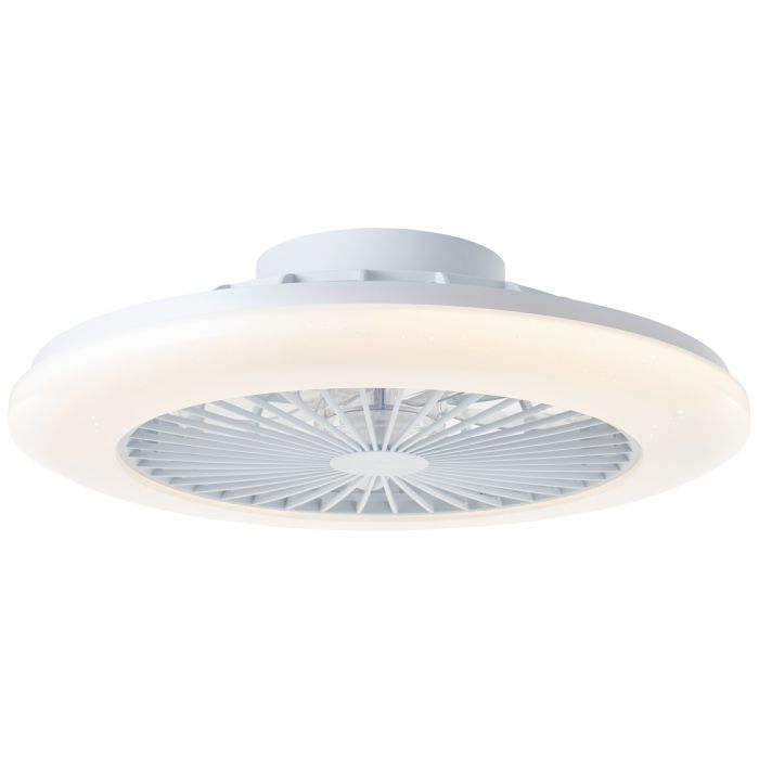 Modern loftventilator hvid, Sofieke, 40W, RGBW LED, med fjärrkontroll