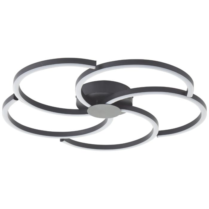 Design loftlampe sort, Somia, 32W, 3000K LED, 3 trins lysdæmper