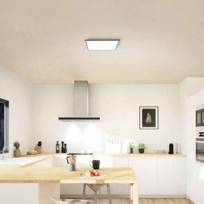 Modern LED panel loftlampe sort, Usman, 24W, 4000K LED