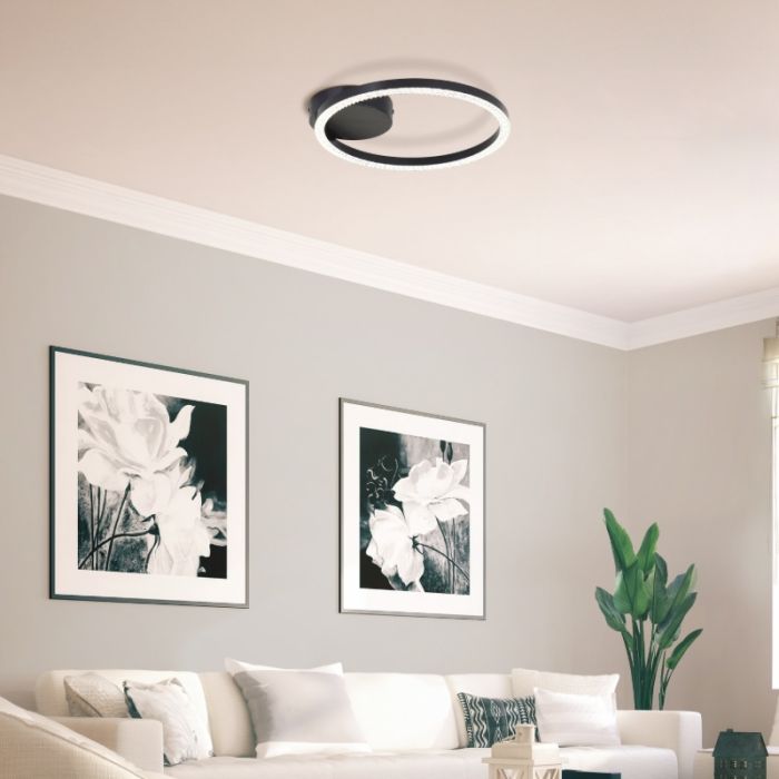 Design loftlampe sort, Maladon, 12W, 4000K LED